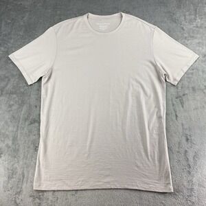 Wool & Prince Signature Crew Neck Tee Mens Size XL Silver Birch Short Sleeve